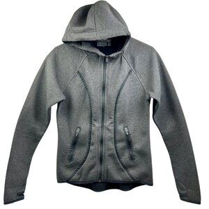 ATHLETA Women's Heather Gray Hoodie Jacket Activewear - Size SMALL